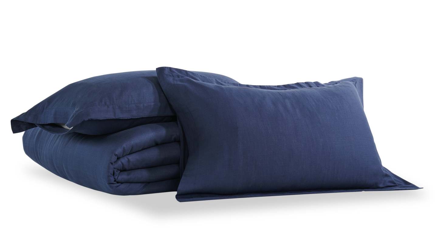 Kort & Co. Indigo 3-Piece King Duvet Cover Set | Ensemble de housse de couette Indigo 3 pièces de Kort & Co. pour très grand lit