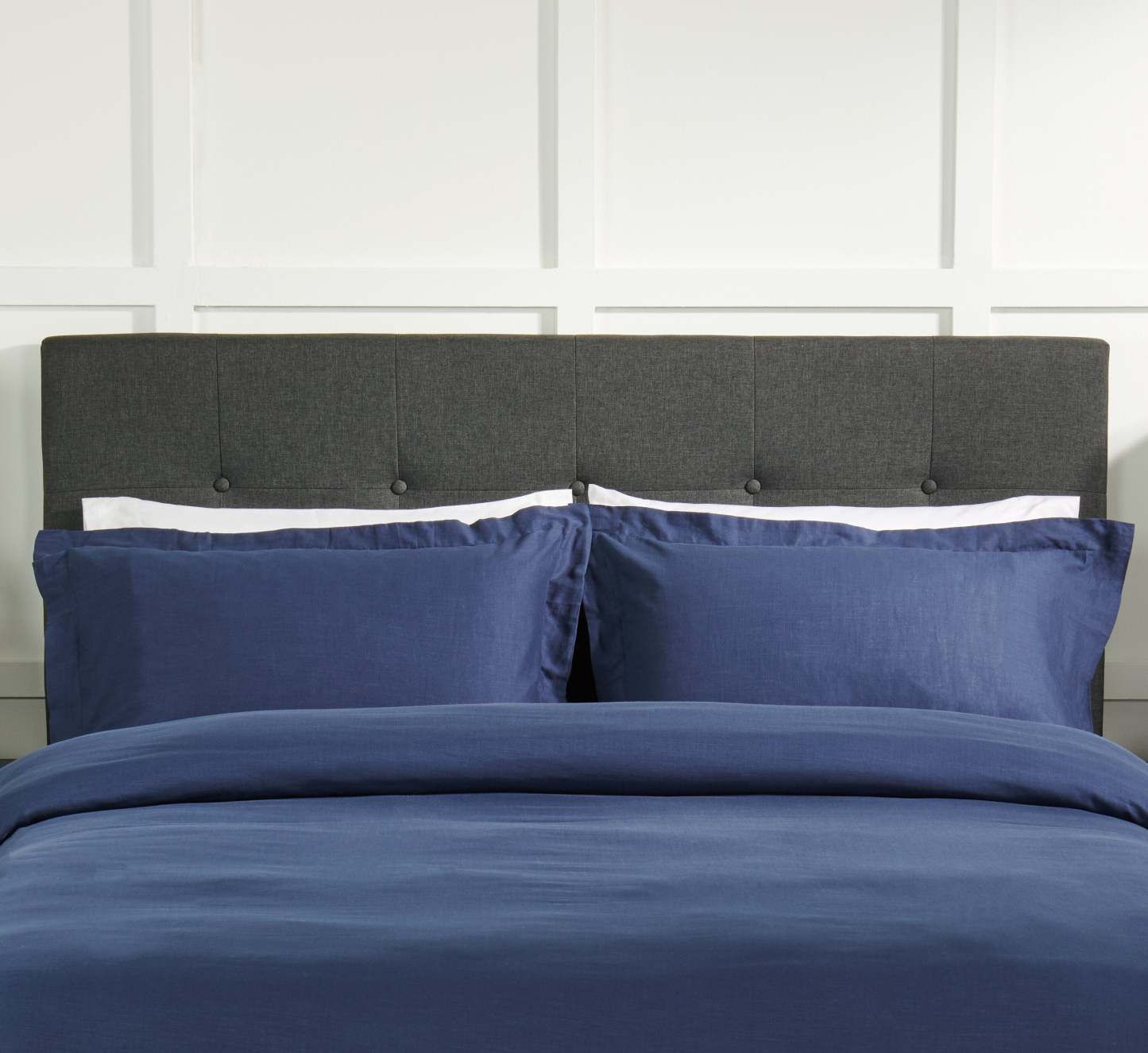 Kort &amp; Co. Ensemble de housse de couette 3 pièces Indigo Queen - Marine | Ensemble de housse de couette Indigo 3 pièces de Kort &amp; Co. pour grand lit - bleu marine
