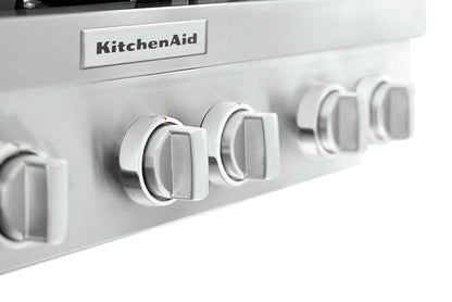 Surface de cuisson à gaz KitchenAid de 36 po à 6 éléments - acier inoxydable - KCGC506JSS
