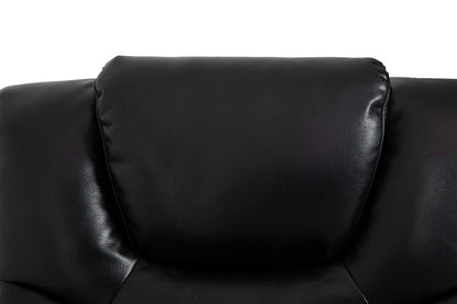 Kenzo 35 Fauteuil inclinable pivotant et coulissant en tissu d'apparence cuir - Noir | Fauteuil pivotant, coulissant et inclinable Kenzo de 35 po en tissu d'apparence cuir - noir