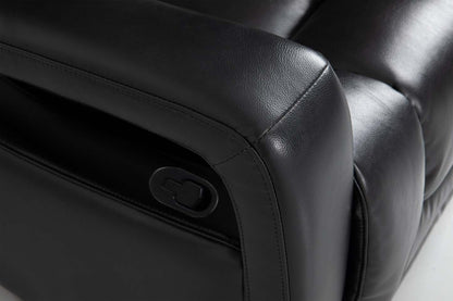 Kenzo 35 Fauteuil inclinable pivotant et coulissant en tissu d'apparence cuir - Noir | Fauteuil pivotant, coulissant et inclinable Kenzo de 35 po en tissu d'apparence cuir - noir