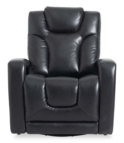 Kenzo 35 Fauteuil inclinable pivotant et coulissant en tissu d'apparence cuir - Noir | Fauteuil pivotant, coulissant et inclinable Kenzo de 35 po en tissu d'apparence cuir - noir