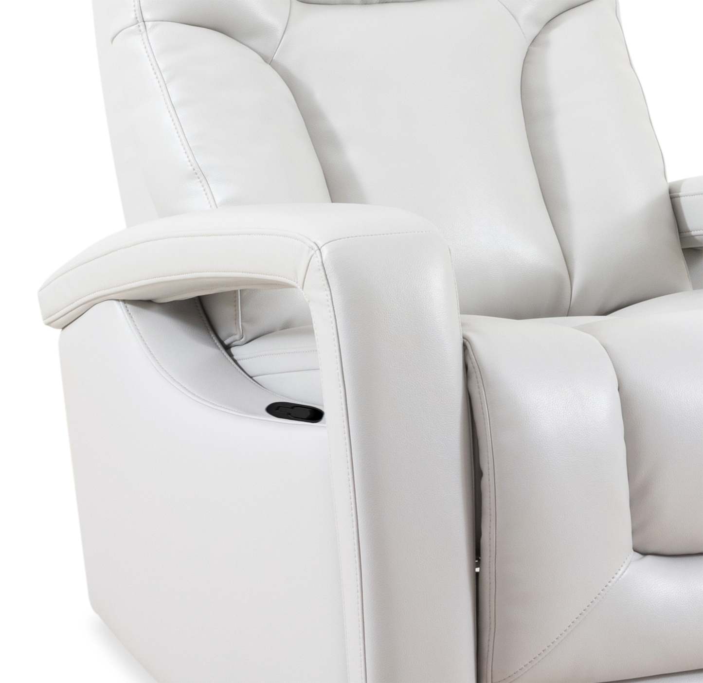 Kenzo 35 Fauteuil inclinable pivotant et coulissant en tissu d'apparence cuir - Gris brouillard | Fauteuil pivotant, coulissant et inclinable Kenzo de 35 po en tissu d'apparence cuir - gris brouillard