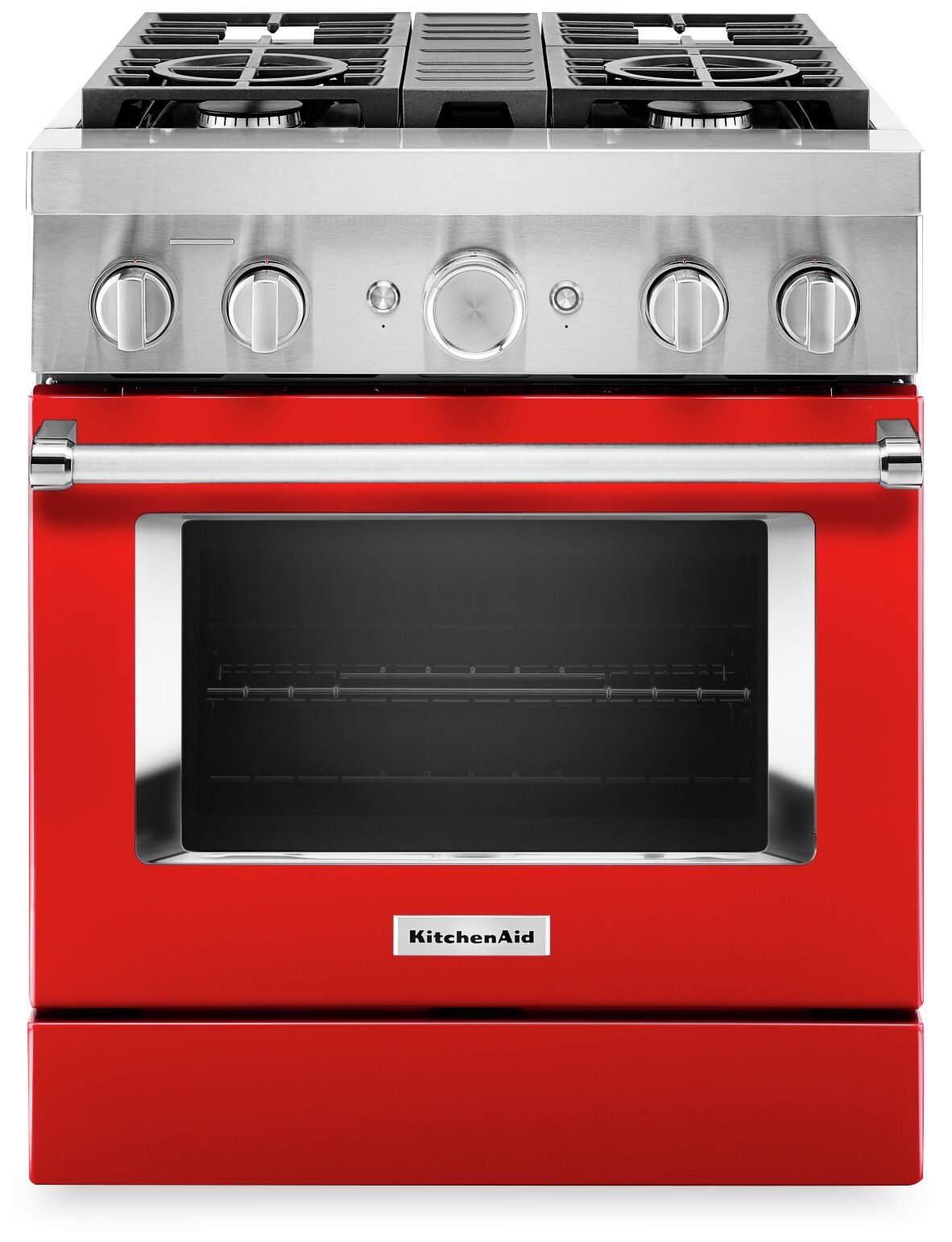Cuisinière hybride intelligente KitchenAid de 4,1 pi³ avec nettoyage automatique - rouge passion - KFDC500JPA | KitchenAid 4,1 Cu. Fort. Cuisinière intelligente biénergie avec autonettoyage - Rouge Passion - KFDC500JPA