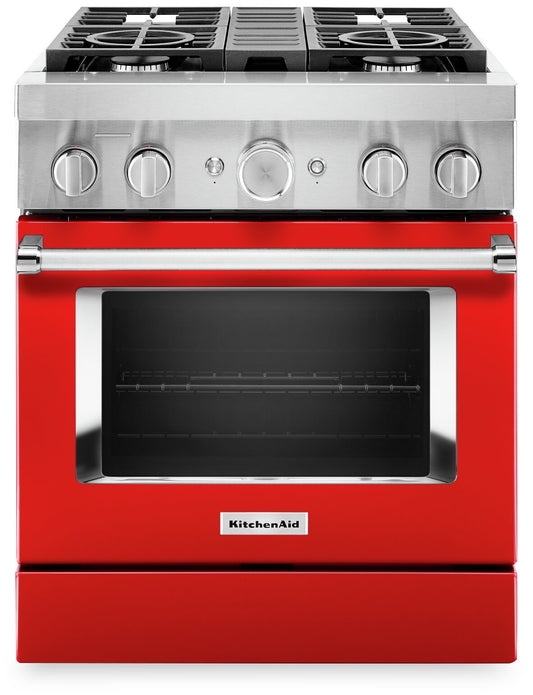 Cuisinière hybride intelligente KitchenAid de 4,1 pi³ avec nettoyage automatique - rouge passion - KFDC500JPA | KitchenAid 4,1 Cu. Fort. Cuisinière intelligente biénergie avec autonettoyage - Rouge Passion - KFDC500JPA
