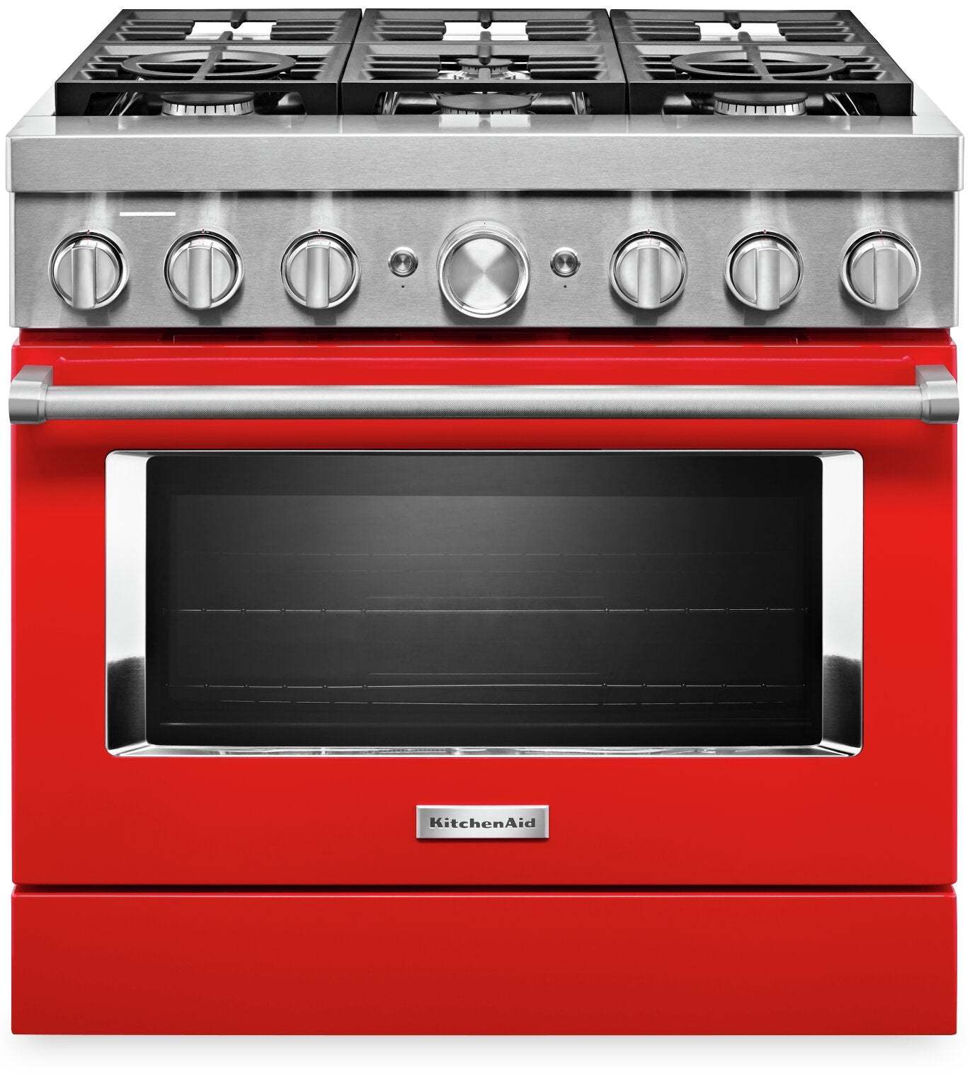 Cuisinière intelligente hybride KitchenAid de 5,1 pi³ avec autonettoyage - rouge passion - KFDC506JPA | KitchenAid 5.1 Cu. Ft. Smart Dual Fuel Range with Self-Clean - Passion Red - KFDC506JPA