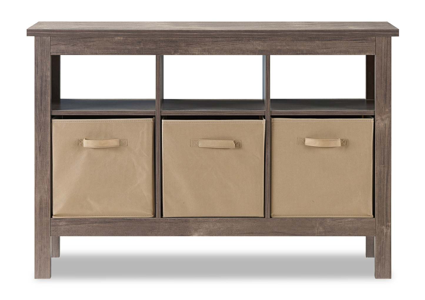 Table d'entrée Kimberly 47.25 avec trois paniers - Beige|Table d'entrée Kimberly de 47,25 po avec 3 paniers - beige