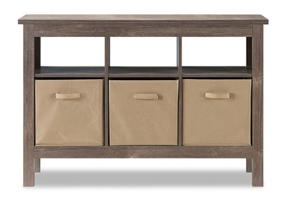 Table d'entrée Kimberly 47.25 avec trois paniers - Beige|Table d'entrée Kimberly de 47,25 po avec 3 paniers - beige