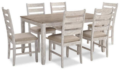 Koda 7pc Dining Set with Table & 6 Chairs, 59.9W - White | Ensemble de salle à manger Koda 7 pièces avec table de 59,9 po (L) et 6 chaises - blanc