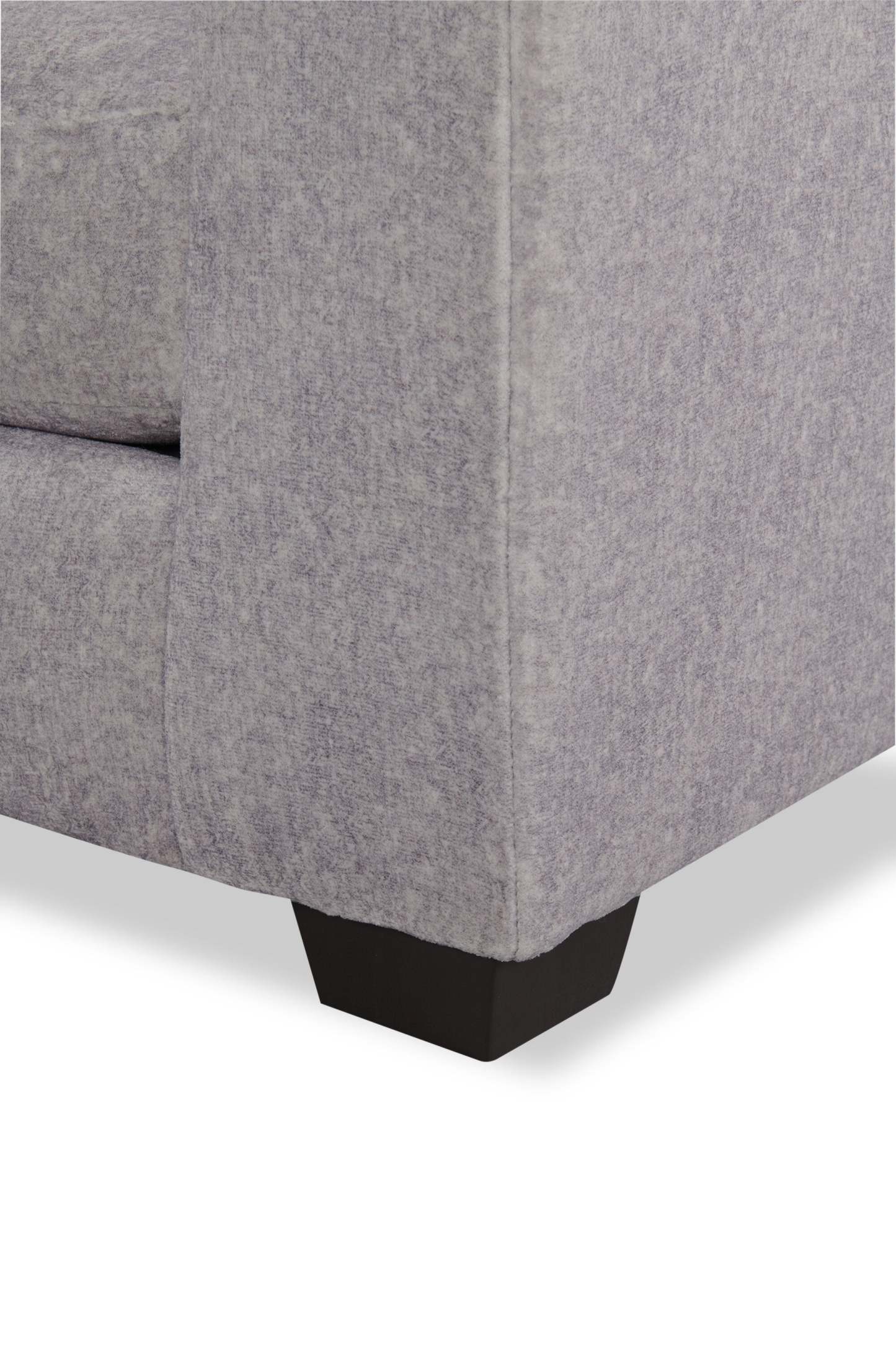 Fabriqué au Canada, canapé sectionnel Koda 2 pièces à gauche en tissu de chenille avec coussins réversibles - gris Paloma luxueux