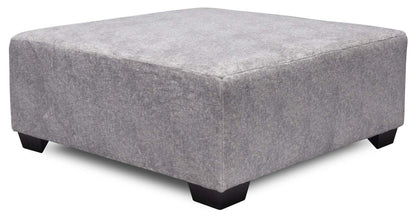 Made in Canada Koda 36 Chenille Fabric Ottoman - Plush Paloma Grey | Pouf Koda de 36 po fabriqué au Canada en tissu de chenille - gris Paloma luxueux
