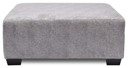 Made in Canada Koda 36 Chenille Fabric Ottoman - Plush Paloma Grey | Pouf Koda de 36 po fabriqué au Canada en tissu de chenille - gris Paloma luxueux