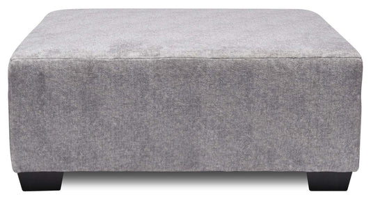 Made in Canada Koda 36 Chenille Fabric Ottoman - Plush Paloma Grey | Pouf Koda de 36 po fabriqué au Canada en tissu de chenille - gris Paloma luxueux