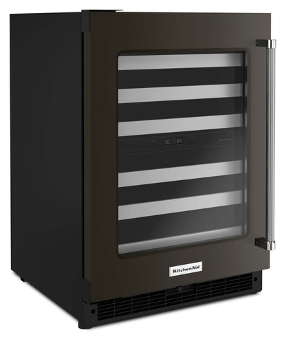 Réfrigérateur à vin KitchenAid de 5 pi³ et de 24 po sous le comptoir - acier inoxydable - KUWL314KBS | KitchenAid 24 5 Cu. Ft. Undercounter Wine Refrigerator - Stainless Steel - KUWL314KBS