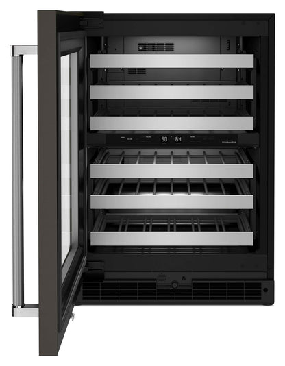 Réfrigérateur à vin KitchenAid de 5 pi³ et de 24 po sous le comptoir - acier inoxydable - KUWL314KBS | KitchenAid 24 5 Cu. Ft. Undercounter Wine Refrigerator - Stainless Steel - KUWL314KBS