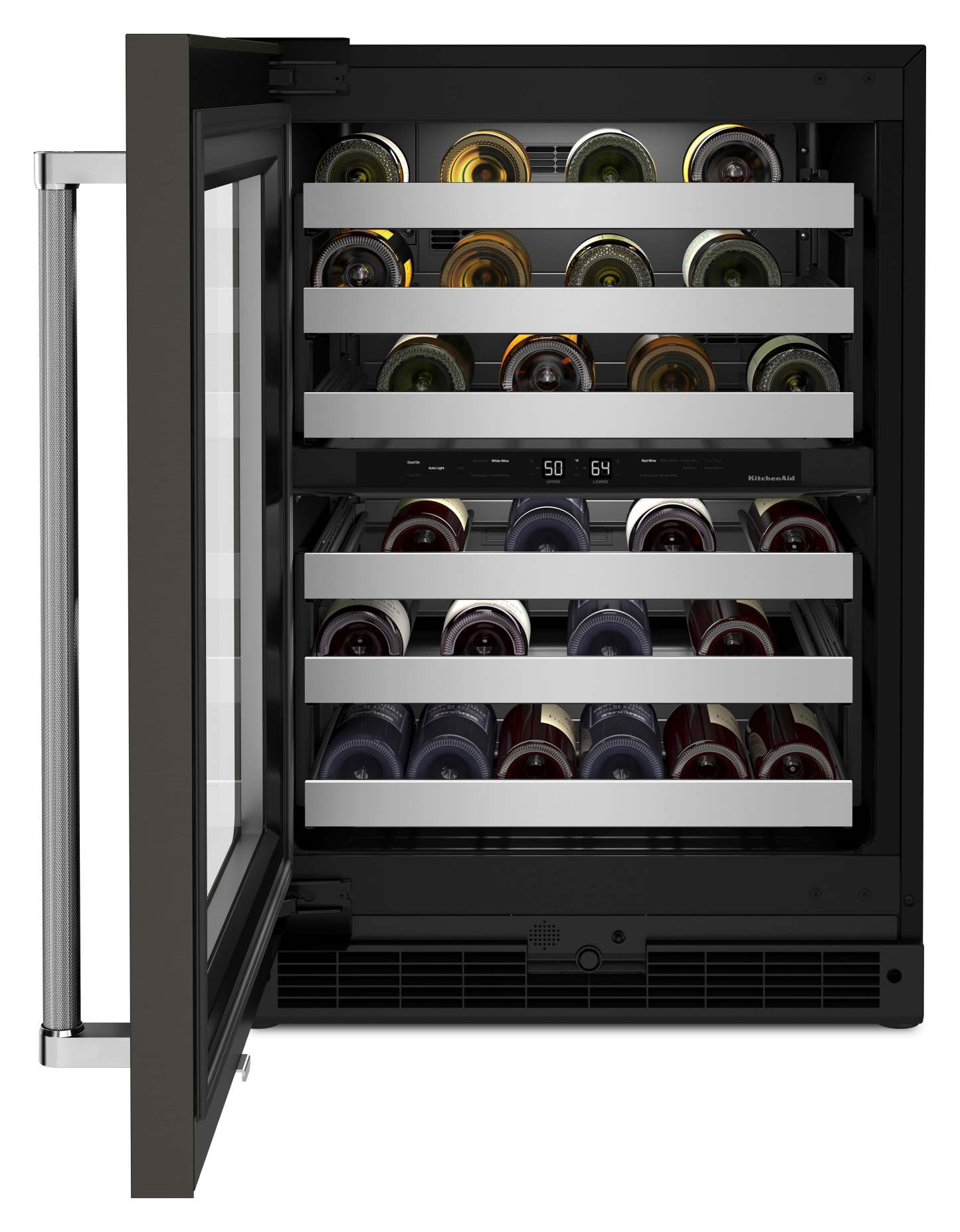 Réfrigérateur à vin KitchenAid de 5 pi³ et de 24 po sous le comptoir - acier inoxydable - KUWL314KBS | KitchenAid 24 5 Cu. Ft. Undercounter Wine Refrigerator - Stainless Steel - KUWL314KBS