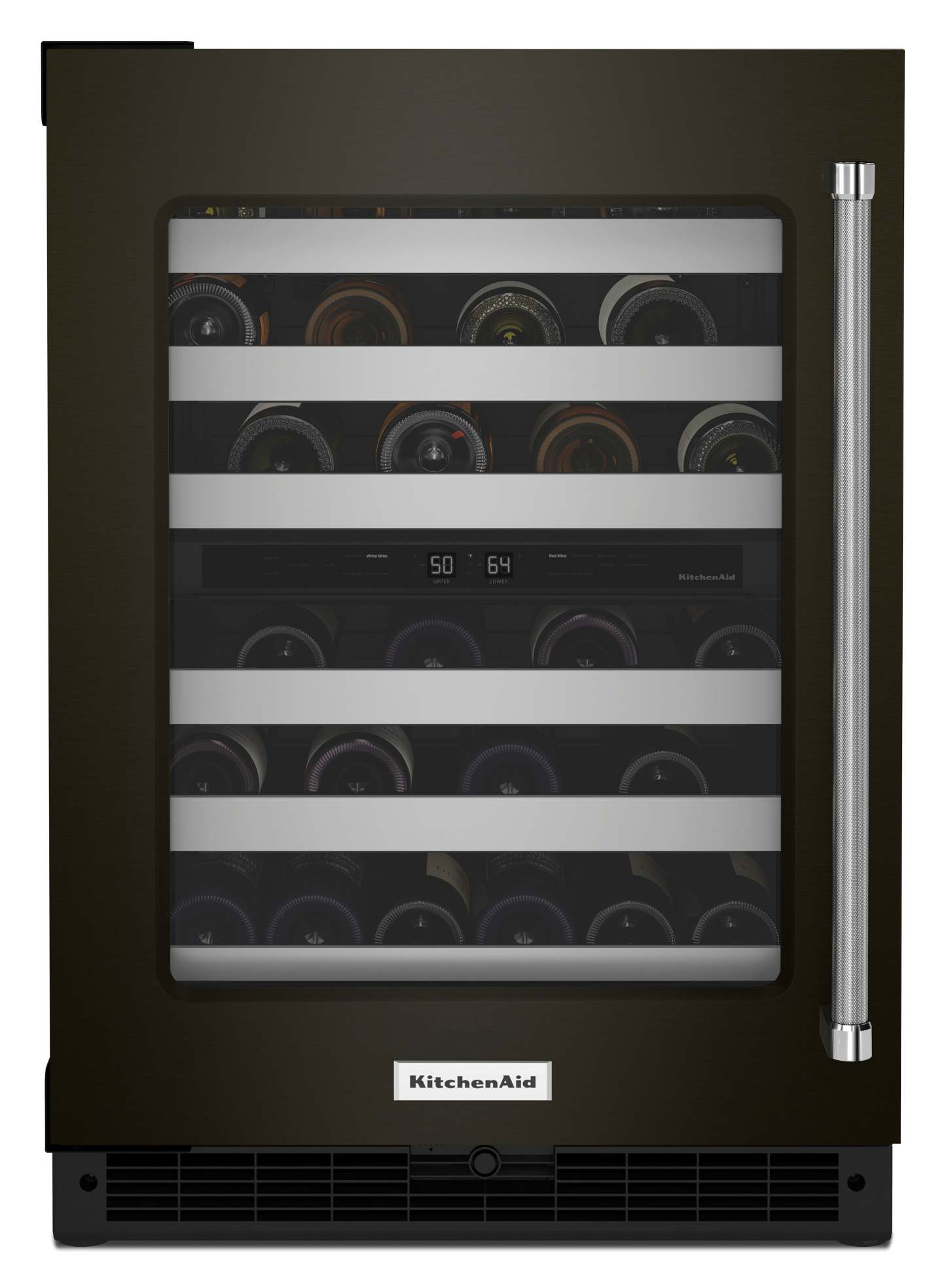 Réfrigérateur à vin KitchenAid de 5 pi³ et de 24 po sous le comptoir - acier inoxydable - KUWL314KBS | KitchenAid 24 5 Cu. Ft. Undercounter Wine Refrigerator - Stainless Steel - KUWL314KBS