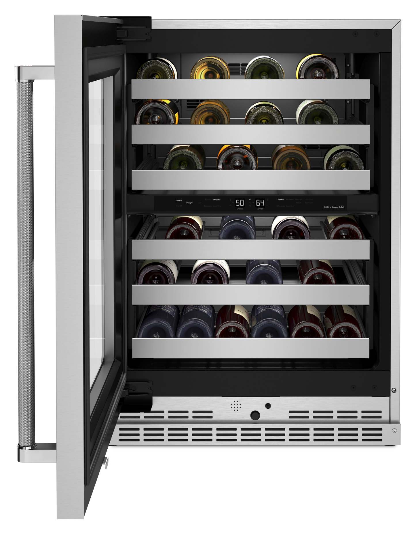 Réfrigérateur à vin KitchenAid de 5 pi³ et de 24 po sous le comptoir - acier inoxydable - KUWL314KSS | KitchenAid 24 5 Cu. Ft. Undercounter Wine Refrigerator - Stainless Steel - KUWL314KSS