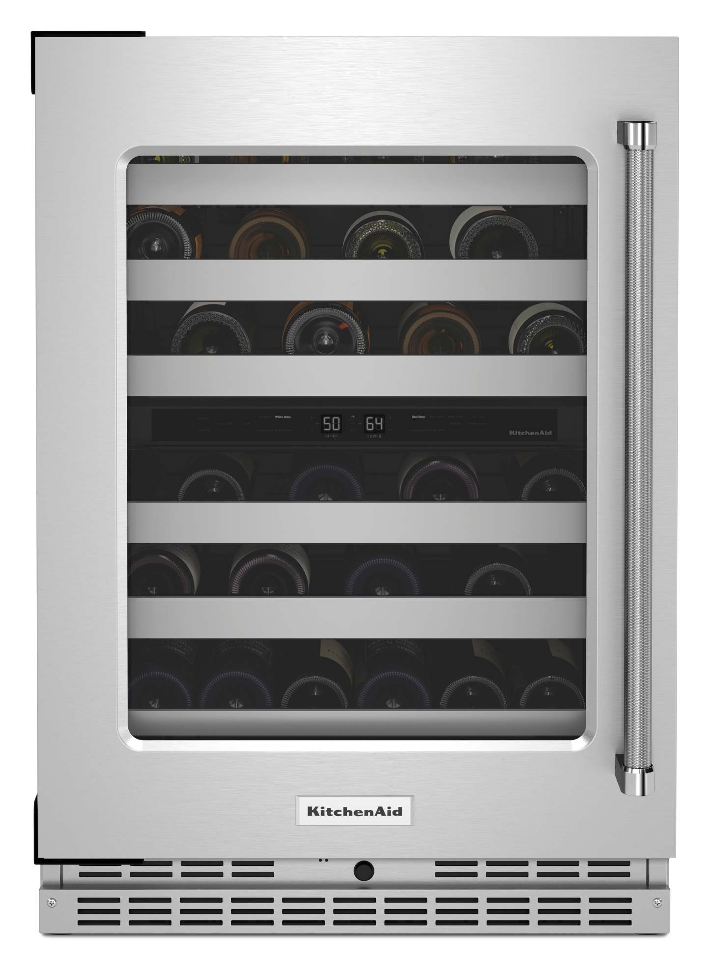 Réfrigérateur à vin KitchenAid de 5 pi³ et de 24 po sous le comptoir - acier inoxydable - KUWL314KSS | KitchenAid 24 5 Cu. Ft. Undercounter Wine Refrigerator - Stainless Steel - KUWL314KSS