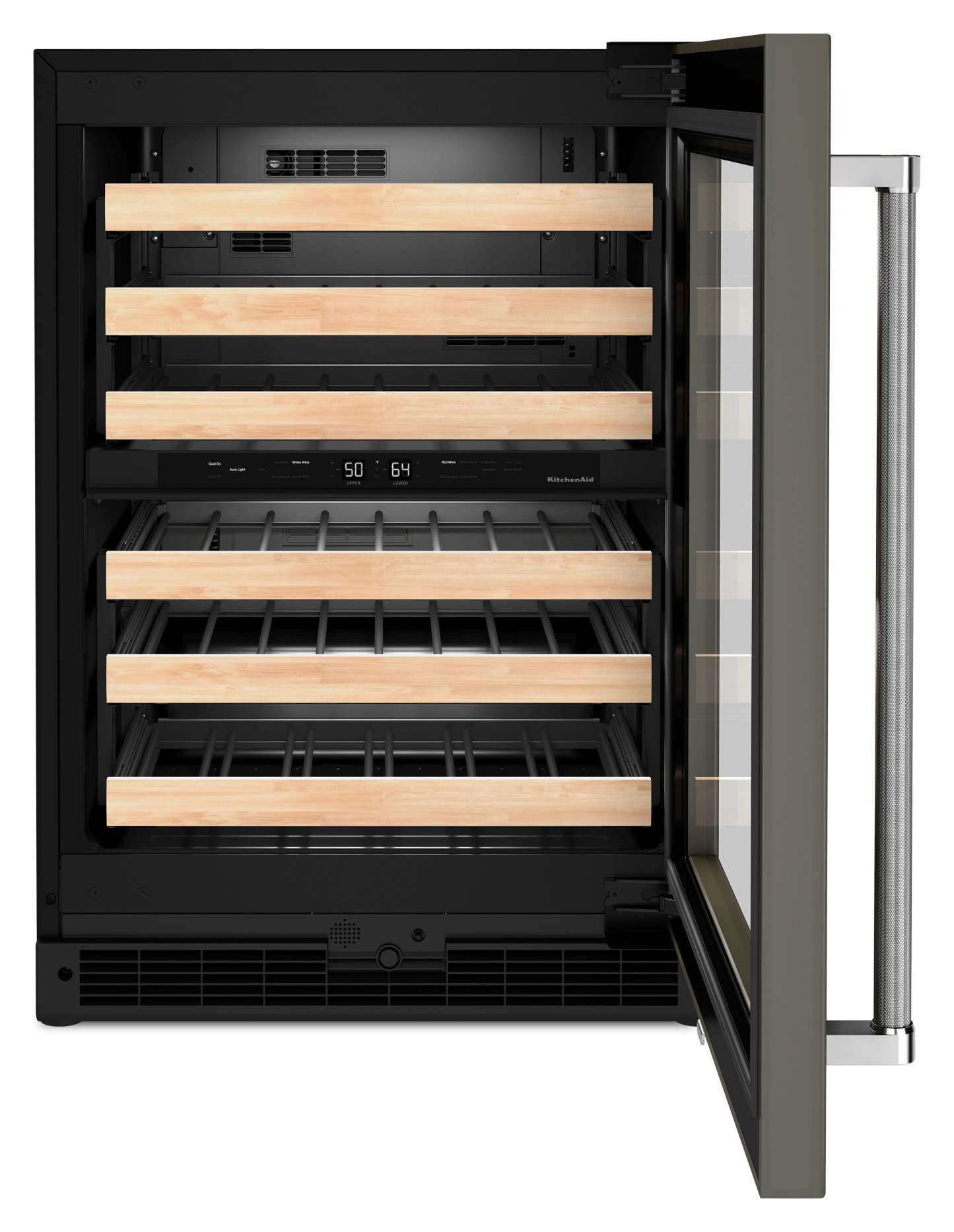 Réfrigérateur à vin KitchenAid de 5 pi³ et de 24 po sous le comptoir - panneau personnalisable - KUWR214KPA | KitchenAid 24 5 Cu. Ft. Undercounter Wine Refrigerator - Panel Ready - KUWR214KPA