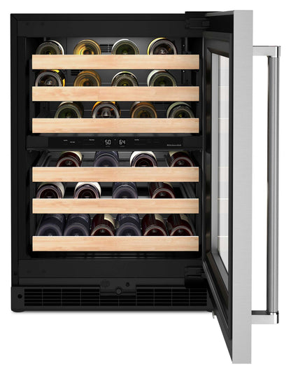 Réfrigérateur à vin KitchenAid de 5 pi³ et de 24 po sous le comptoir - acier inoxydable - KUWR214KSB | KitchenAid 24 5 Cu. Ft. Undercounter Wine Refrigerator - Stainless Steel - KUWR214KSB