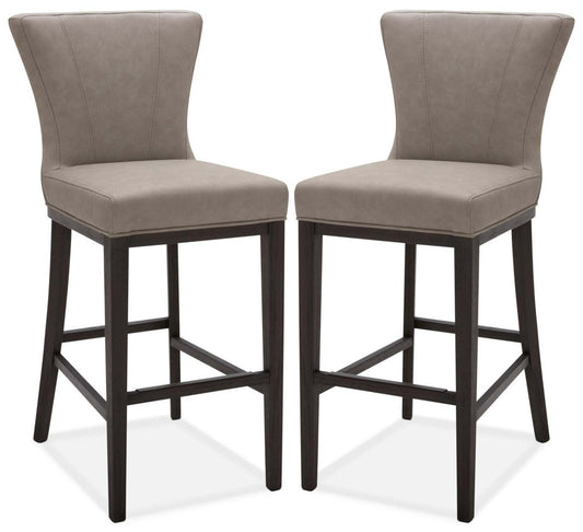 Quinn Bar Stool, Set of 2 – Taupe|Tabouret bar Quinn, ensemble de 2 - taupe|QUINTBSP