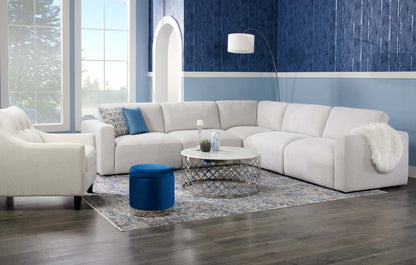 Fabriqué au Canada Cindy Crawford Home Chaise Kylie 32 en tissu d'apparence lin avec capitonnage de boutons - Zeus Pearl | Fauteuil Kylie de Cindy Crawford Home de 32 po fabriqué au Canada en tissu d'apparence lin avec capitonnage - perle Zeus