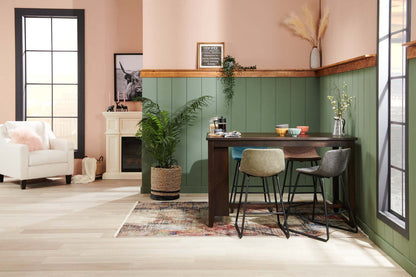 Fabriqué au Canada Cindy Crawford Home Chaise Kylie 32 en tissu d'apparence lin avec capitonnage de boutons - Zeus Pearl | Fauteuil Kylie de Cindy Crawford Home de 32 po fabriqué au Canada en tissu d'apparence lin avec capitonnage - perle Zeus