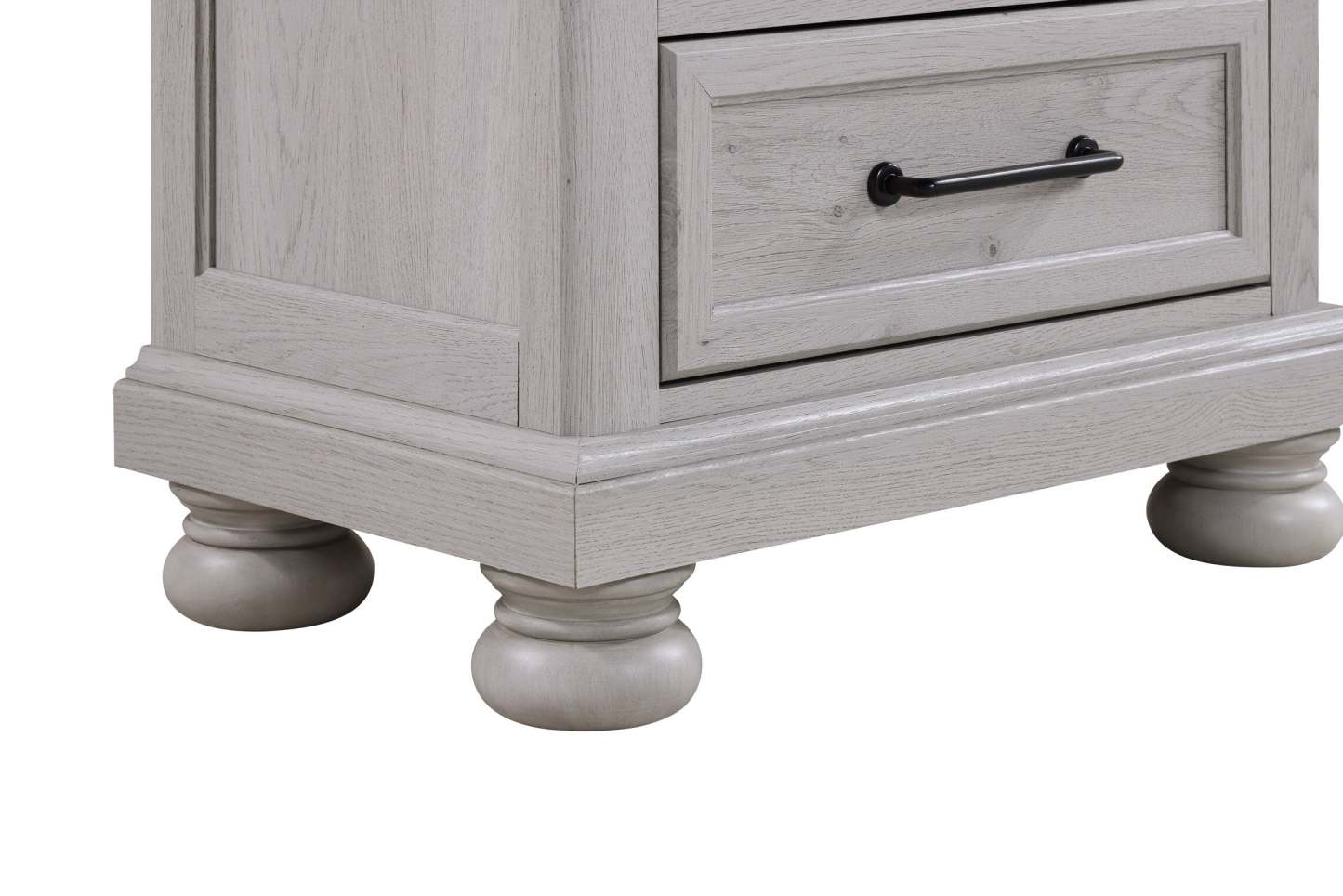 Table de nuit Kylie à 2 tiroirs avec port USB, 26 L x 25 H - Sable | Table de nuit Kylie de 26 po (l) x 25 po (H) à 2 tiroirs avec port USB - sable