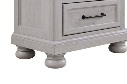 Table de nuit Kylie à 2 tiroirs avec port USB, 26 L x 25 H - Sable | Table de nuit Kylie de 26 po (l) x 25 po (H) à 2 tiroirs avec port USB - sable