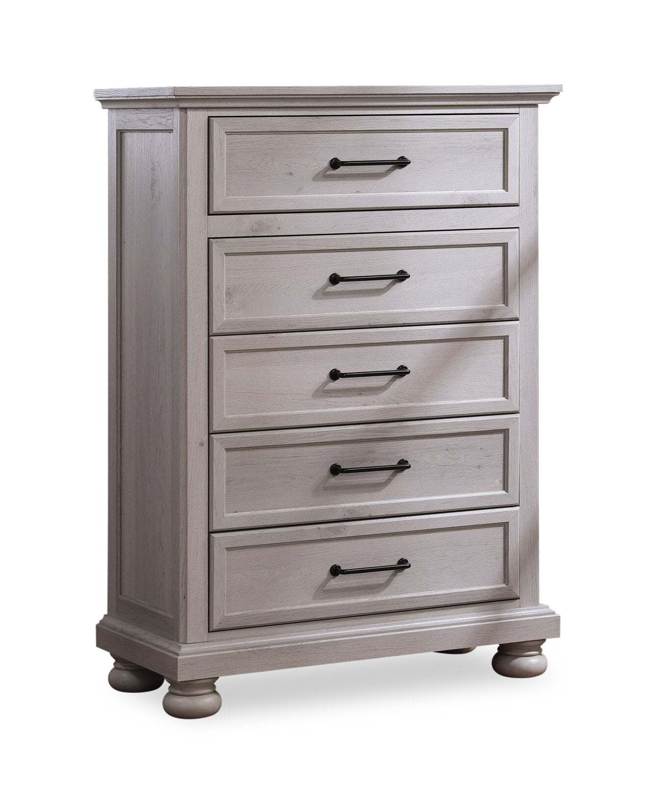 Commode de chambre Kylie, 5 tiroirs, 35 L x 51 H - Sable | Commode verticale de chambre à coucher Kylie de 35 po (l) x 51 po (H) à 5 tiroirs - sable