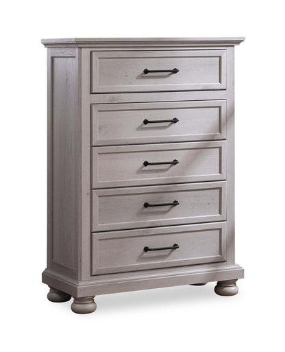 Commode de chambre Kylie, 5 tiroirs, 35 L x 51 H - Sable | Commode verticale de chambre à coucher Kylie de 35 po (l) x 51 po (H) à 5 tiroirs - sable
