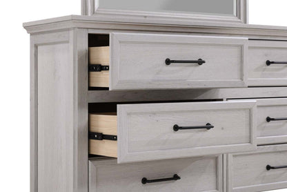 Commode à 6 tiroirs pour chambre Kylie, 60 L x 36 H - Sable | Commode de chambre à coucher Kylie de 60 po (l) x 36 po (H) à 6 tiroirs - sable