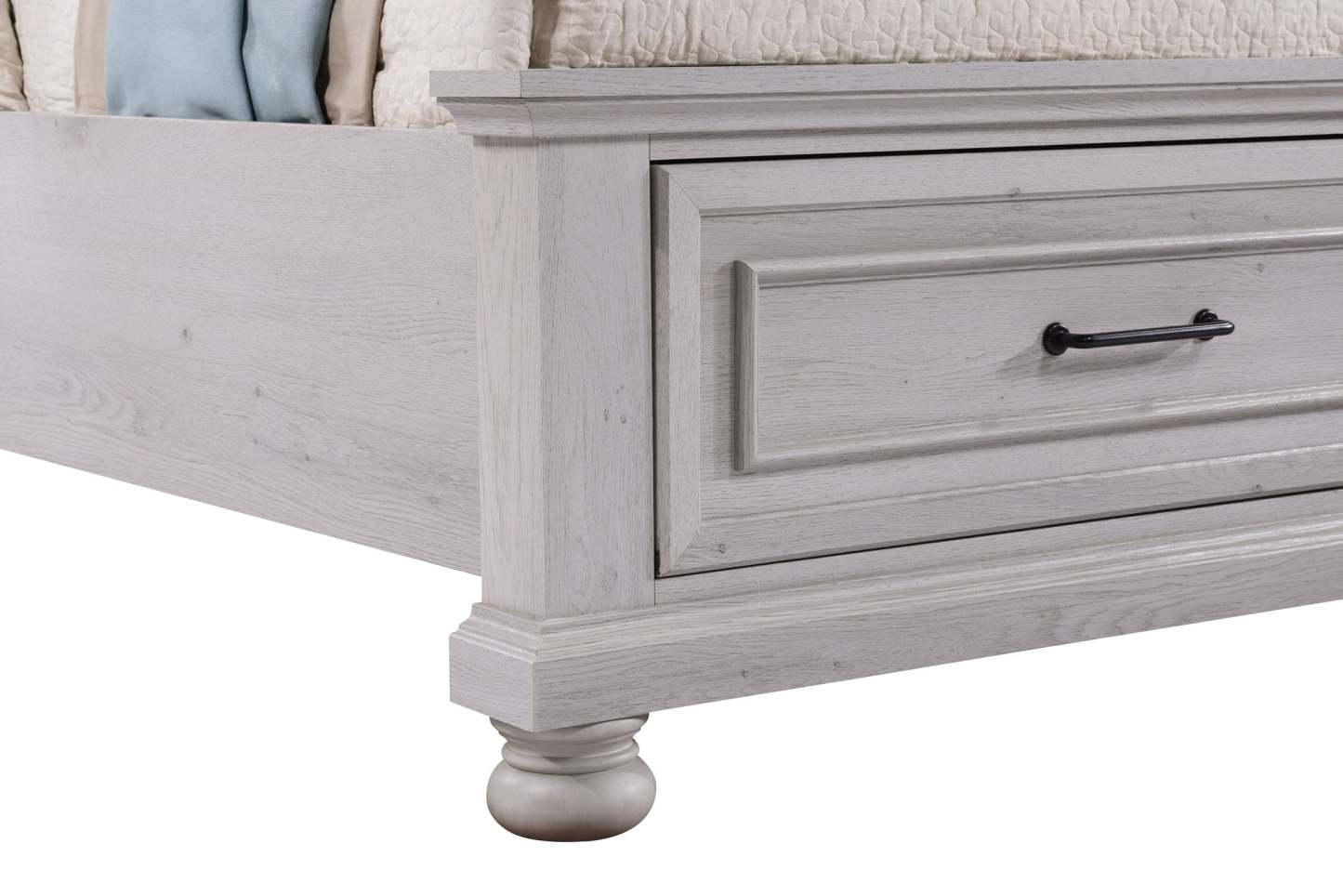 Lit plateforme de rangement Kylie sable avec tête de lit et cadre de lit - format grand lit | Kylie Platform Storage Bed with Headboard & Frame, Sand - Queen Size