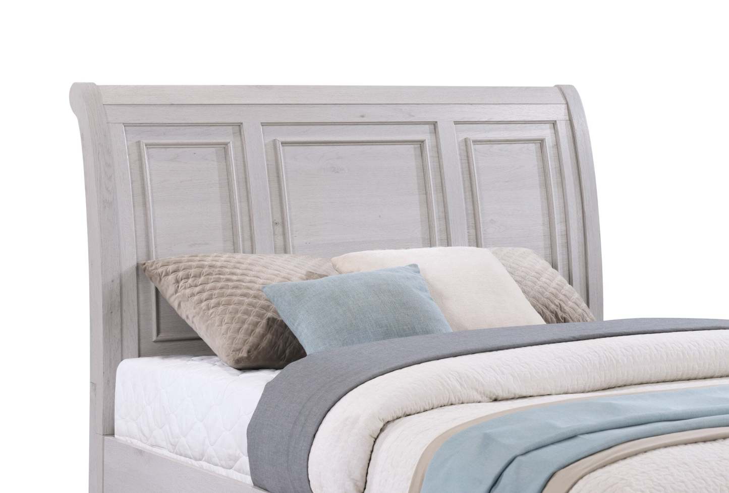 Lit plateforme de rangement Kylie sable avec tête de lit et cadre de lit - format grand lit | Kylie Platform Storage Bed with Headboard & Frame, Sand - Queen Size