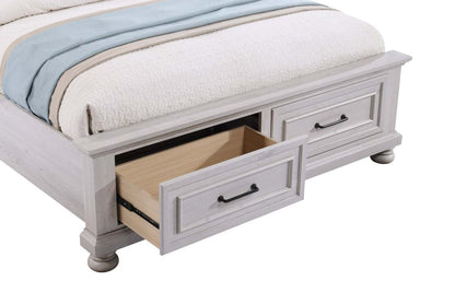 Lit plateforme de rangement Kylie sable avec tête de lit et cadre de lit - format grand lit | Kylie Platform Storage Bed with Headboard & Frame, Sand - Queen Size