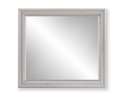 Kylie 6 pièces ensemble de chambre à coucher avec lit de rangement, commode, miroir et table de nuit, sable - taille queen