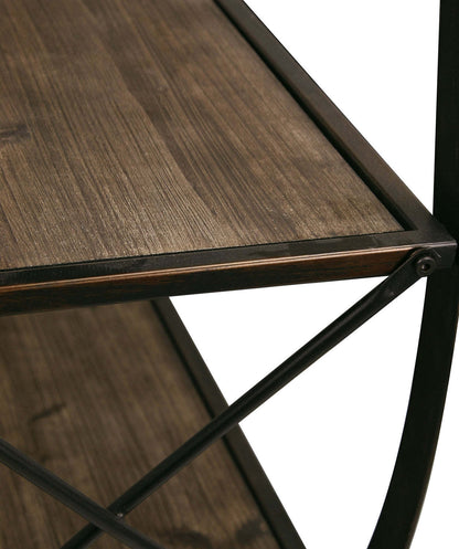 Bibliothèque circulaire ouverte 4 étagères Santa Mon 54 - Espresso|Bibliothèque circulaire Santa Mon de 54 po avec 4 tablettes ouvertes - espresso