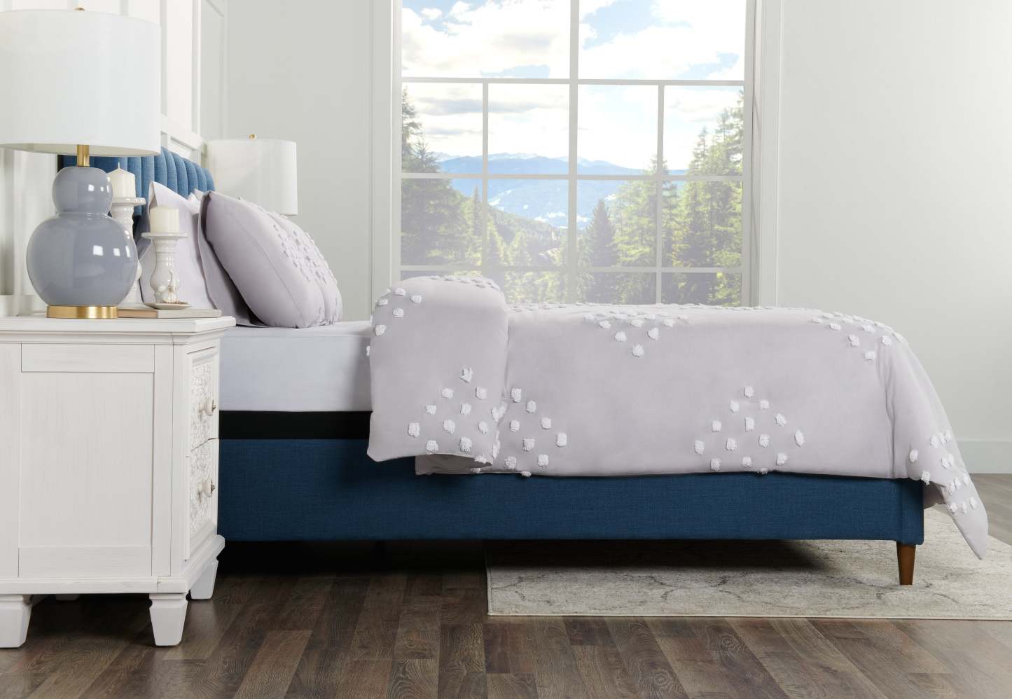 Lake 3-Piece Queen Comforter Set - Grey | Ensemble d’édredon Lake 3 pièces pour lit queen - gris