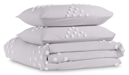 Lake 3-Piece Queen Comforter Set - Grey | Ensemble d’édredon Lake 3 pièces pour lit queen - gris