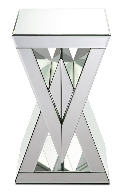 Lane 12 Mirrored Accent Table - Silver|Table d'appoint Lane de 12 po en miroir - argentée