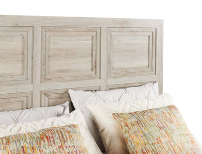 Lit à panneaux Lara avec tête de lit et cadre, gris antique - Queen Size | Lit à panneau Lara avec tête de lit et cadre de lit, gris antique - format grand lit