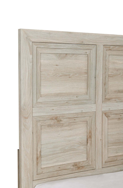 Lit à panneaux Lara avec tête de lit et cadre, gris antique - Queen Size | Lit à panneau Lara avec tête de lit et cadre de lit, gris antique - format grand lit