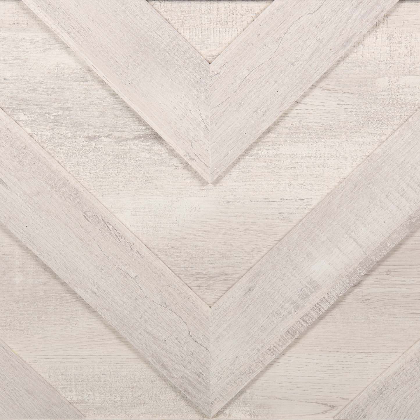 Lit à panneaux Lark avec tête de lit et cadre pour enfants, motif chevron, blanc rustique – Taille double | Lit à panneaux Lark blanc rustique pour enfants avec tête de lit, cadre et motif de chevrons - format lit simple