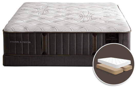Ensemble matelas ferme divisé Finsbury de Stearns &amp; Foster pour grand lit