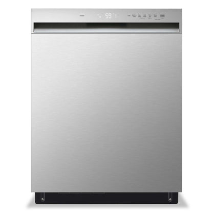 LG 24 50 dBA Lave-vaisselle encastrable à commande frontale avec séchage dynamique - Acier inoxydable anti-taches - LD… | Lave-vaisselle encastré LG à 50 dBA de 24 po avec commandes à l'avant et système Dynamic DryMC - aci…