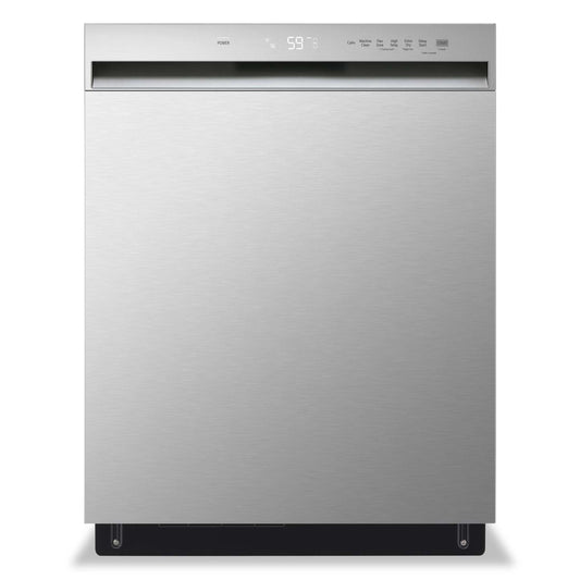 LG 24 50 dBA Lave-vaisselle encastrable à commande frontale avec séchage dynamique - Acier inoxydable anti-taches - LD… | Lave-vaisselle encastré LG à 50 dBA de 24 po avec commandes à l'avant et système Dynamic DryMC - aci…