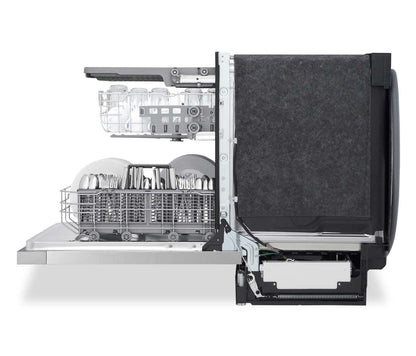 LG 24 50 dBA Lave-vaisselle encastrable à commande frontale avec séchage dynamique - Acier inoxydable anti-taches - LD… | Lave-vaisselle encastré LG à 50 dBA de 24 po avec commandes à l'avant et système Dynamic DryMC - aci…