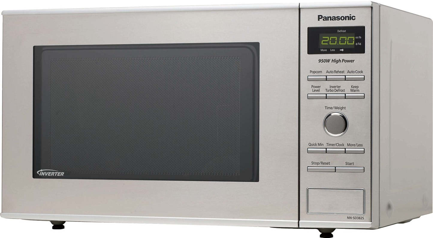 Panasonic 0,8 Cu. Fort. Micro-ondes de comptoir avec technologie Inverter et cuisson automatique - Acier inoxydable… | Quatre à micro-ondes de comptoir Panasonic de 0,8 pi³ avec technologie InverterMD et cuisson automatiq…