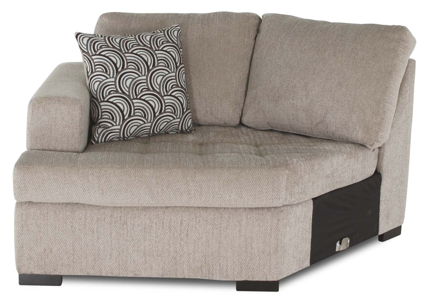 Made in Canada Legend 2-Piece Left-Facing Chenille Fabric Cuddler Sectional - Platinum Beige | Canapé sectionnel gauche Legend 2 pièces fabriqué au Canada en tissu de chenille avec fauteuil enveloppant - beige platine
